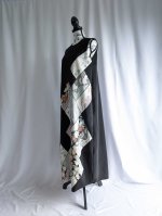 画像14: 【抱き茗荷紋×菊重ね】黒留袖ワンピース＆フリルスリーブ (14)