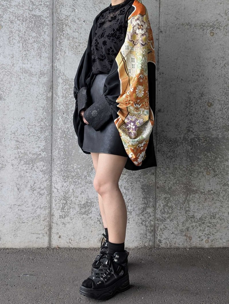 画像4: 【金駒華紋】黒留袖ビッグシルエットマーガレット (4)