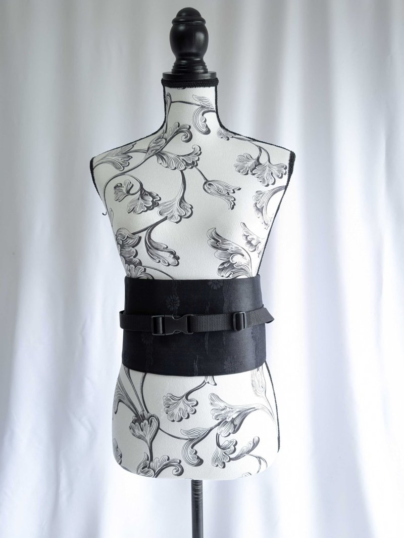 画像2: 帯ベルト【菊×流水】 (2)