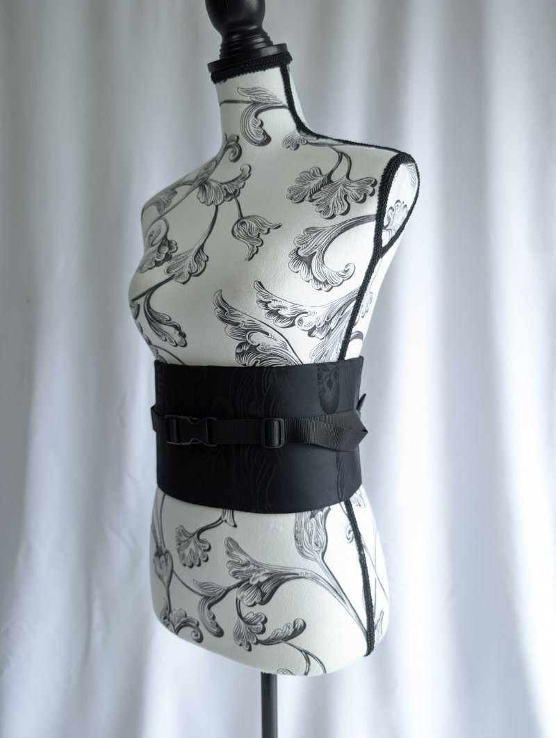 画像4: 帯ベルト【流水×雲×草模様】 (4)