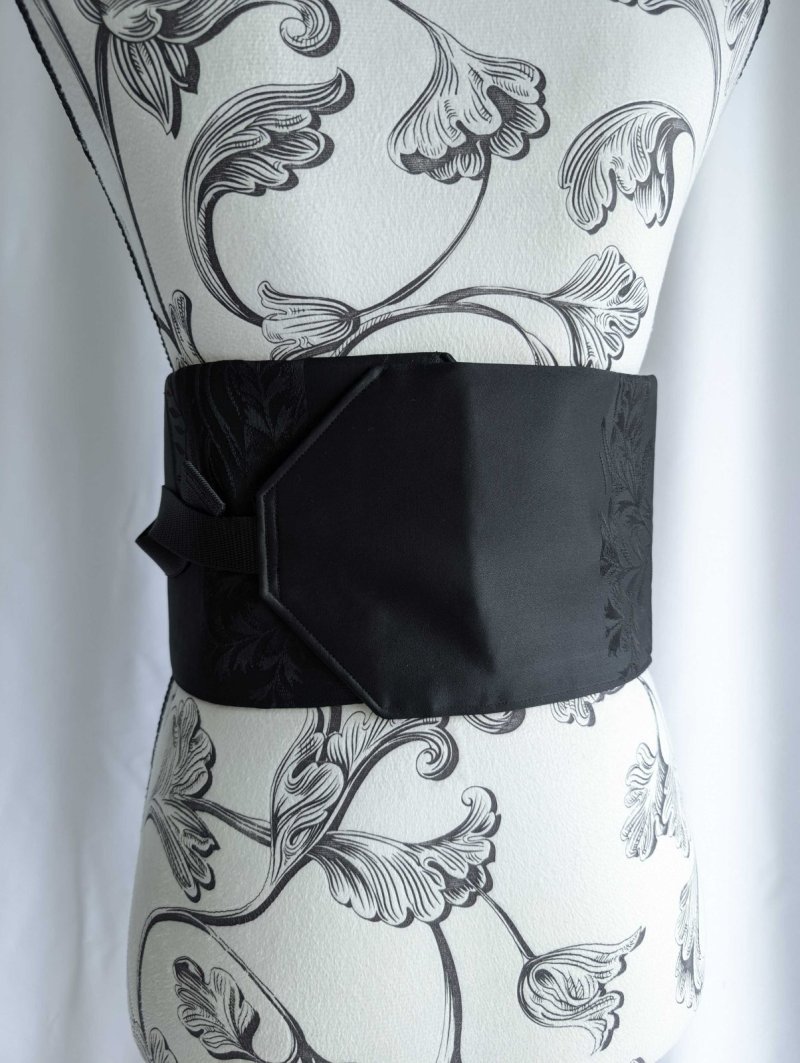 画像7: 帯ベルト【流水×雲×草模様】 (7)