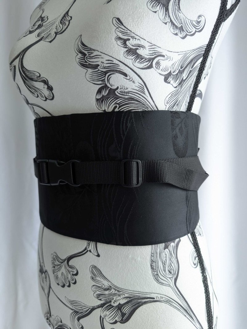 画像5: 帯ベルト【流水×雲×草模様】 (5)