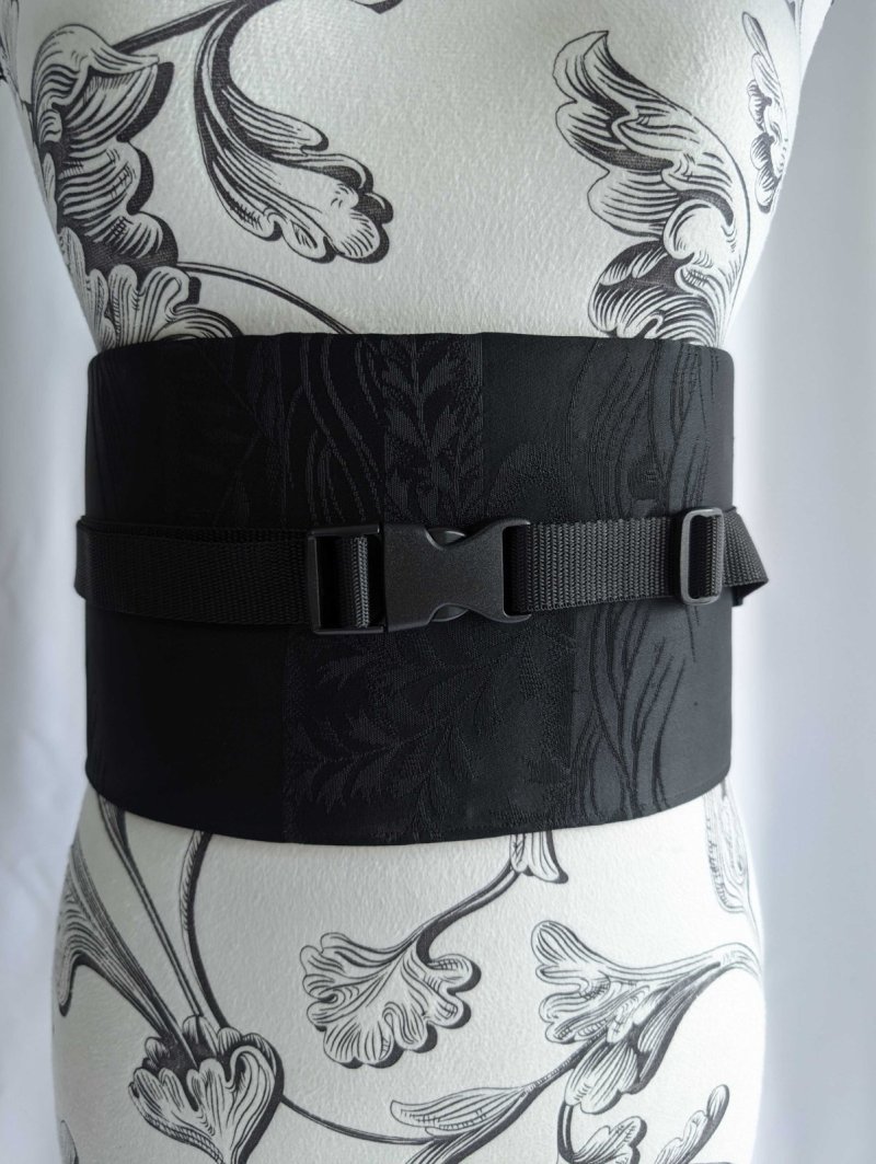 画像3: 帯ベルト【流水×雲×草模様】 (3)