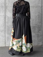 画像3: 【牡丹×刺繍鳳凰】黒留袖オーバースカート (3)