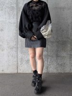 画像1: 【飛鶴×亀甲文様】黒留袖マーガレット (1)