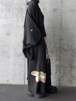 画像6: 【雲取り×笹紅葉】黒留袖ワイドパンツセットアップ (6)