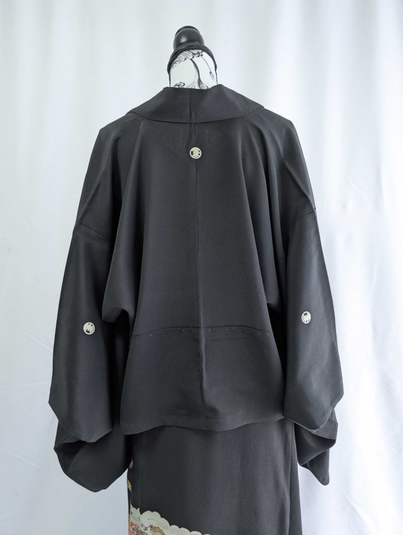 画像12: 【雲取り×笹紅葉】黒留袖ワイドパンツセットアップ (12)