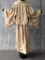 画像3: 【菊×萩】砥粉色小紋スカートセットアップ (3)