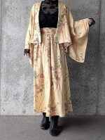 画像2: 【菊×萩】砥粉色小紋スカートセットアップ (2)