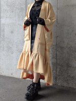 画像2: 【花葉色×雲取り地紋】フリルガウン (2)