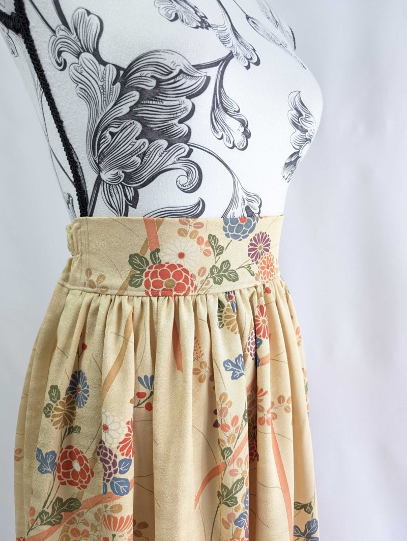 画像19: 【菊×萩】砥粉色小紋スカートセットアップ (19)