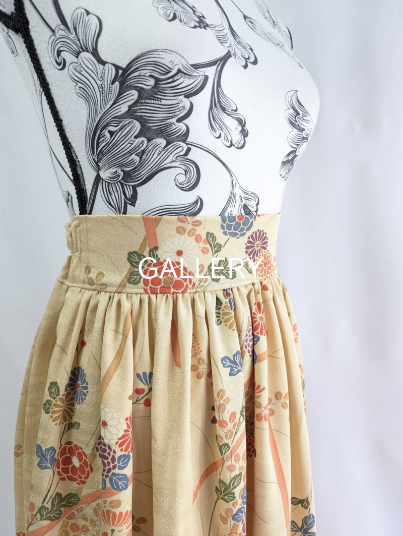 画像19: 【菊×萩】砥粉色小紋スカートセットアップ (19)