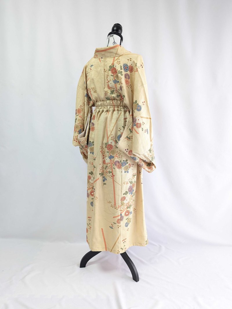 画像15: 【菊×萩】砥粉色小紋スカートセットアップ (15)