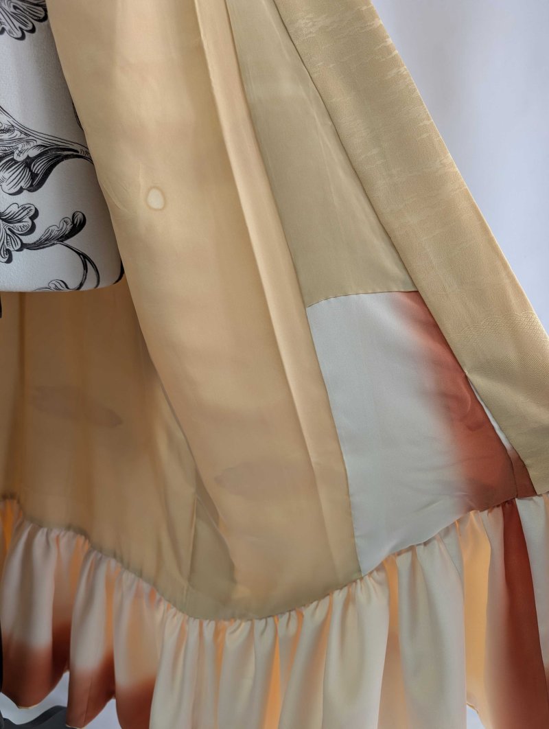 画像18: 【花葉色×雲取り地紋】フリルガウン (18)