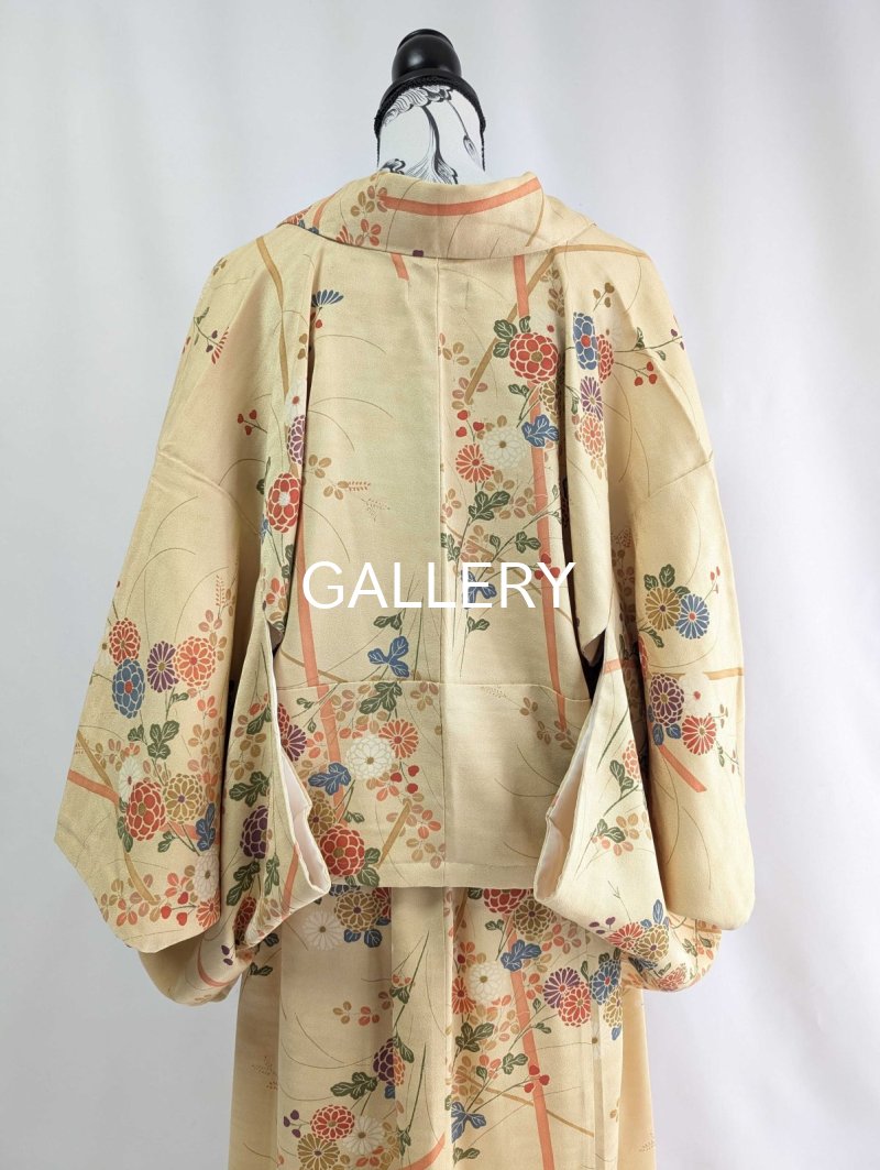 画像10: 【菊×萩】砥粉色小紋スカートセットアップ (10)