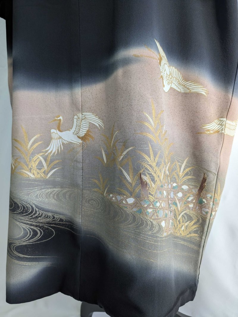 画像26: 【流水×飛鶴】黒留袖フリルケープスリーブカーディガンコート (26)