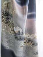 画像17: 【流水×飛鶴】黒留袖フリルケープスリーブカーディガンコート (17)