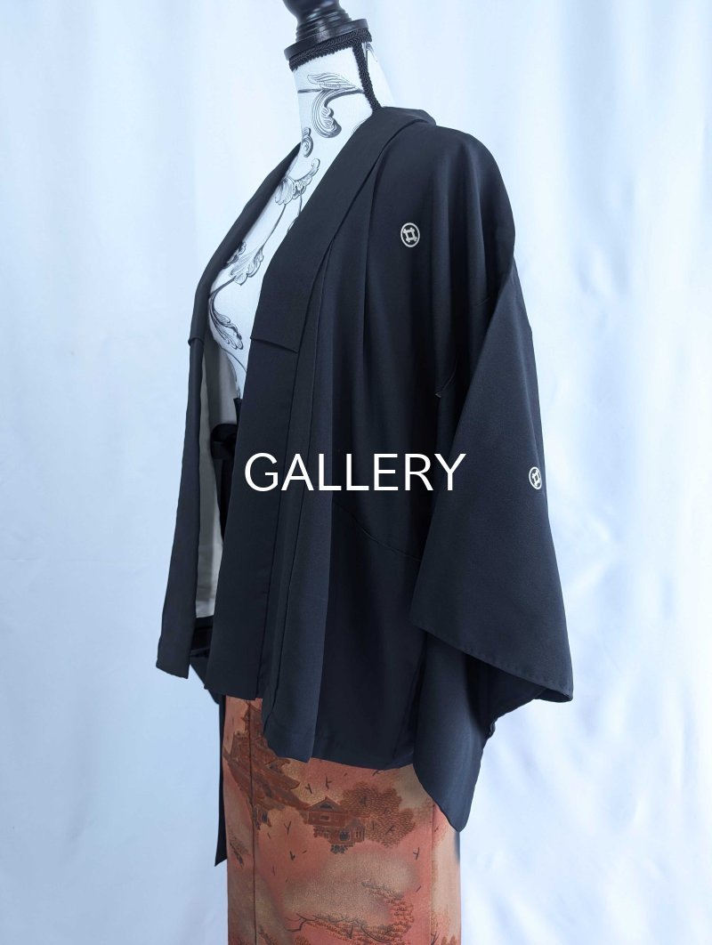 画像11: 【紅葉天守閣】黒留袖ラップスカートセットアップ (11)