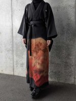 画像5: 【紅葉天守閣】黒留袖ラップスカートセットアップ (5)