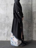 画像7: 【飛鶴風景画】落款付き黒留袖オーバースカートセットアップ (7)