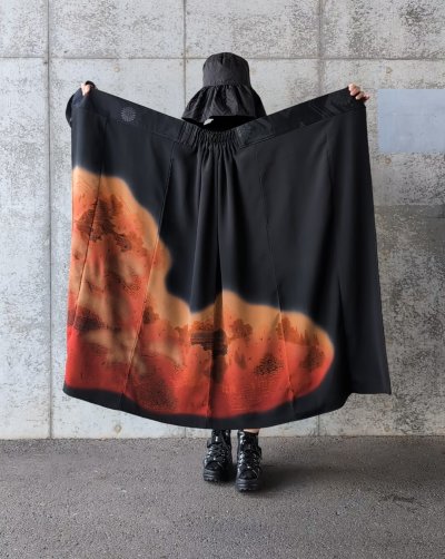画像2: 【紅葉天守閣】黒留袖ラップスカートセットアップ