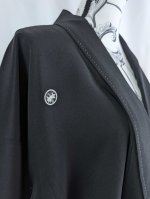 画像23: 【飛鶴風景画】落款付き黒留袖オーバースカートセットアップ (23)
