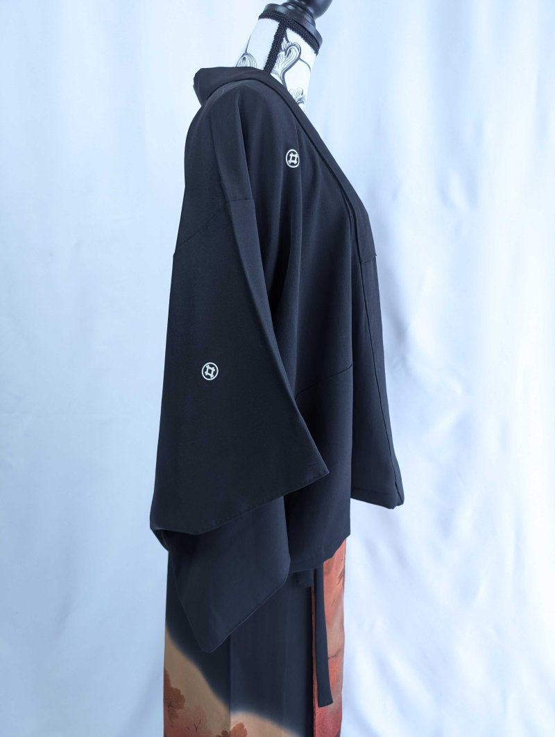 画像14: 【紅葉天守閣】黒留袖ラップスカートセットアップ (14)