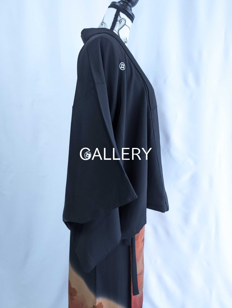 画像14: 【紅葉天守閣】黒留袖ラップスカートセットアップ (14)