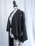 画像20: 【飛鶴風景画】落款付き黒留袖オーバースカートセットアップ (20)