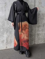 画像6: 【紅葉天守閣】黒留袖ラップスカートセットアップ (6)