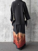 画像3: 【紅葉天守閣】黒留袖ラップスカートセットアップ (3)