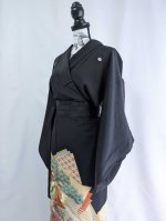 画像24: 【牡丹×刺繍鳳凰】黒留袖ラップスカートセットアップ (24)