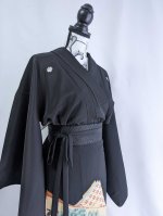 画像27: 【牡丹×刺繍鳳凰】黒留袖ラップスカートセットアップ (27)