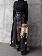 画像5: 【金刺繍×花籠文様】黒留袖オーバースカート＆リボンジャケットセットアップ (5)