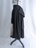 画像9: 【葦鶴】黒留袖リボンボリュームフレアスカート (9)