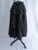 画像11: 【葦鶴】黒留袖リボンボリュームフレアスカート (11)