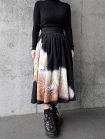 画像2: 【葦鶴】黒留袖リボンボリュームフレアスカート (2)