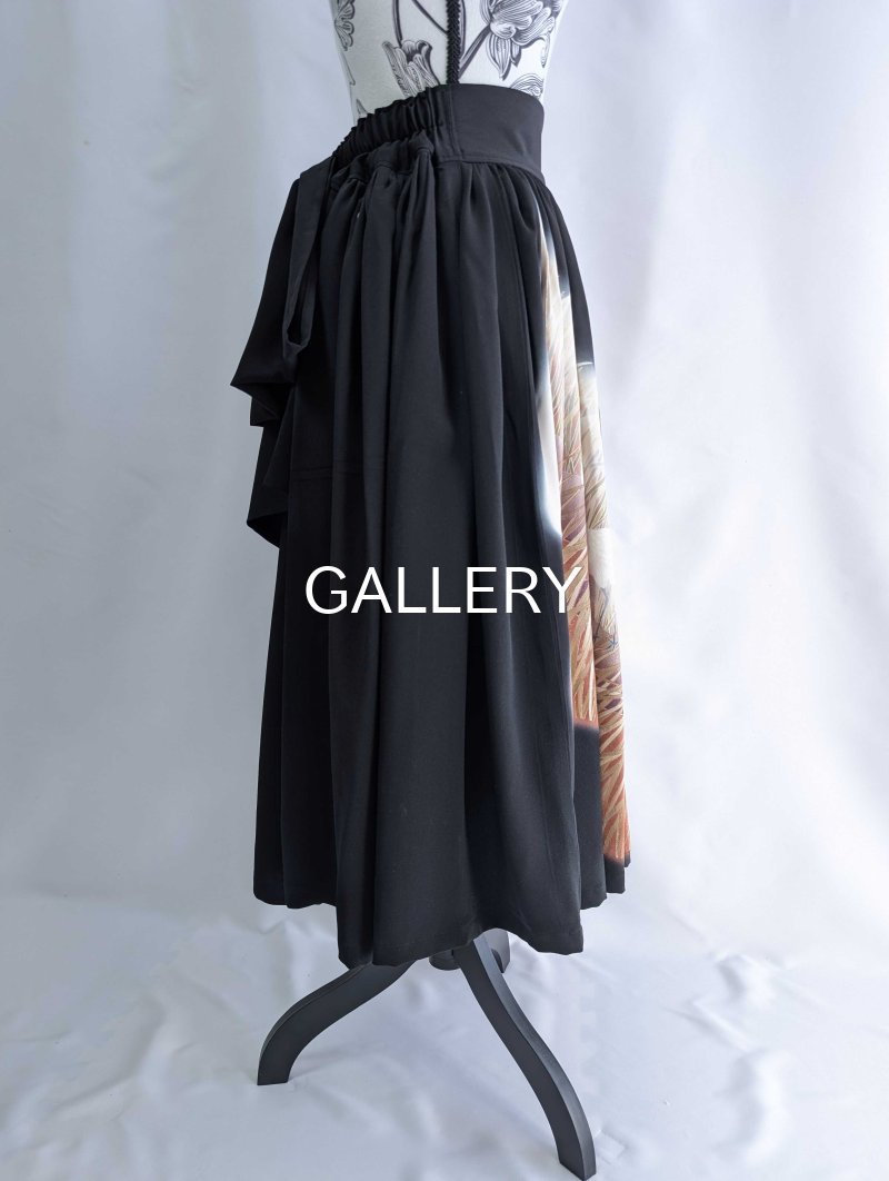 画像17: 【葦鶴】黒留袖リボンボリュームフレアスカート (17)