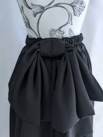 画像14: 【葦鶴】黒留袖リボンボリュームフレアスカート (14)