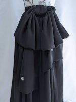 画像12: 【葦鶴】黒留袖リボンボリュームフレアスカート (12)