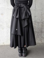 画像4: 【葦鶴】黒留袖リボンボリュームフレアスカート (4)
