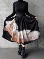 画像5: 【葦鶴】黒留袖リボンボリュームフレアスカート (5)