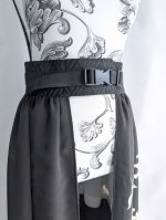 画像13: 【刺繍唐花×波頭×菊】黒留袖オーバースカート (13)