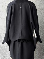 画像12: 【金彩吉祥松鶴】黒留袖フリルラップスカートセットアップ (12)