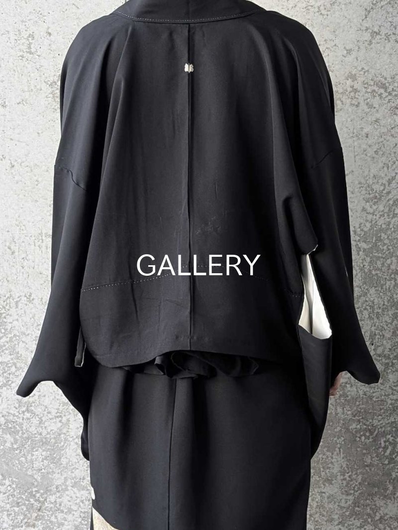 画像12: 【金彩吉祥松鶴】黒留袖フリルラップスカートセットアップ (12)