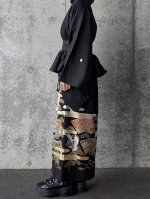 画像4: 【金彩吉祥松鶴】黒留袖フリルラップスカートセットアップ (4)