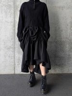 画像1: 【五三桐紋】黒紋付シャンデリアスカート (1)