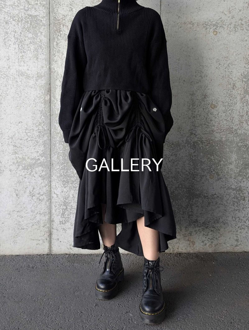 画像1: 【五三桐紋】黒紋付シャンデリアスカート (1)