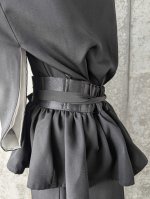 画像8: 【金駒×四季草花】黒留袖フリルラップスカートセットアップ (8)