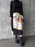 画像10: 【重ね扇に流水】黒留袖ジャンパースカートセットアップ (10)